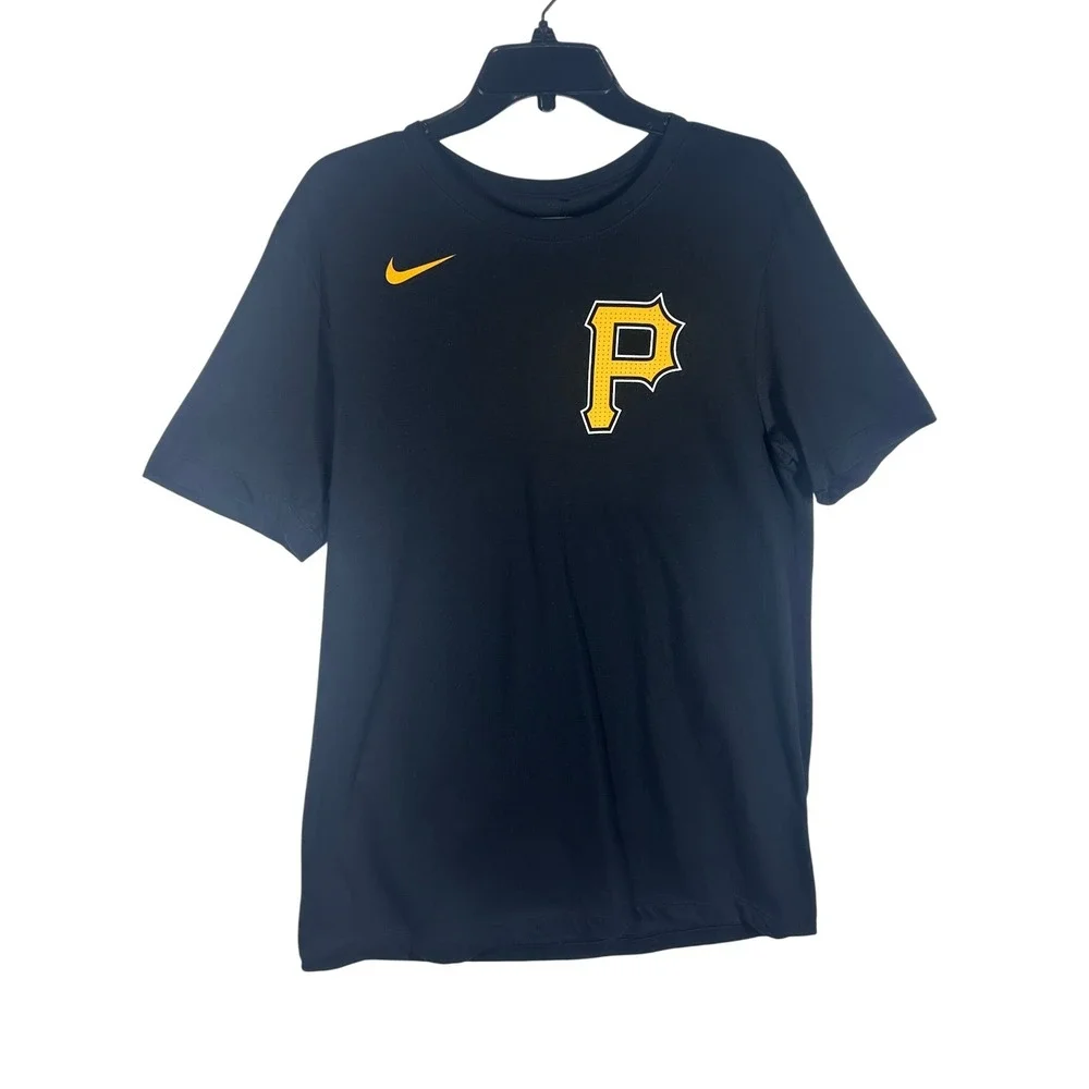 Pittsburgh Pirates David Bednar Nike MLB‎ Baseball Black T-Shirt Size Medium NWT